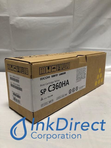 Genuine Ricoh 408179 SP C360HA ( High Yield ) Toner Cartridge Yellow SP C360DNw C360SFNw C361SFNw Toner Cartridge , Multi Function  SP C360DNw,  C360SFNw,  C361SFNw