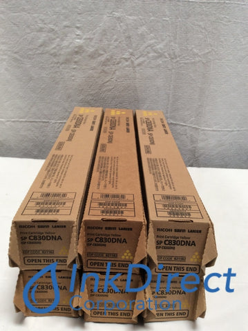 Genuine Ricoh 821182 821118 SP C830DNA Toner Cartridge Yellow (lot of 6) SP C830DN C831DN LP137CN 142CN CLP 37DN 42DN Toner Cartridge