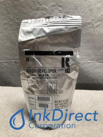Genuine Ricoh 888164 A2959640 Type 21 Developer / Starter Black Developer / Starter , Gestetner - Fax Laser LD 10502, 8502, - Copier 10512, 9002, Ricoh - Digital Copier AFICIO 1085, 1105, 2090, 2105, Savin - Digital Copier AFICIO 2585, 40105, 4090, - Copier 25105,