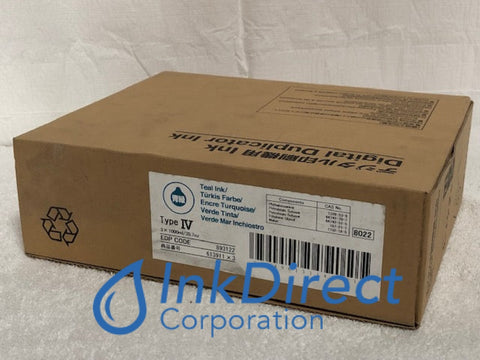 Genuine Ricoh 893122 Type IV Ink Teal JP5000 JP5500 JP8000 JP8500 , Ricoh   - Duplicator  JP 5000,  5500,  8000,  8500,