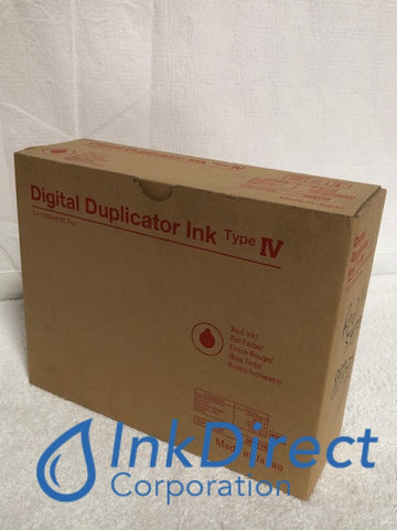Genuine Ricoh 893178 Type IV Ink Red Ink , Ricoh   - Duplicator  JP 5000,  5500,  5800,  8000,  8500,  Savin   -    3450DNP,  3460DNP,  3360DNP,