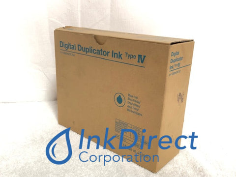 Genuine Ricoh 893179 Type IV Ink Blue JP5000 JP5500 JP5800 JP8000 JP8500 , Ricoh   - Duplicator  JP 5000,  5500,  5800,  8000,  8500,  Savin   -    3450DNP,  3460DNP,  3360DNP,