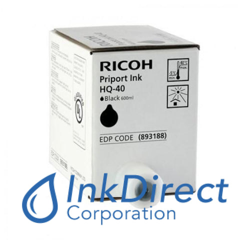 Genuine Ricoh 893188 - L 817225 - Hq40 / Hq-40 Ink Jet Cartridge Black ( 1 Each )