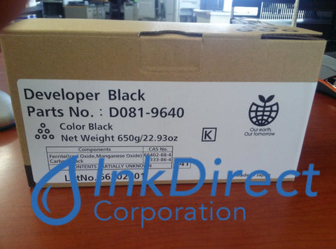 Genuine Ricoh D0819640 D081-9640 Developer Unit Black