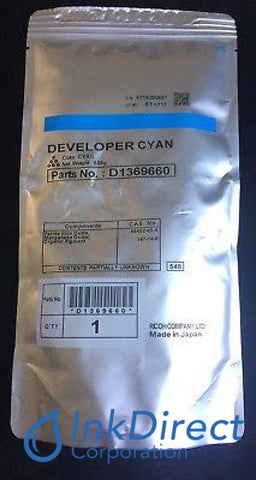 Genuine Ricoh D1369660 D136-9660 Developer Cyan Developer