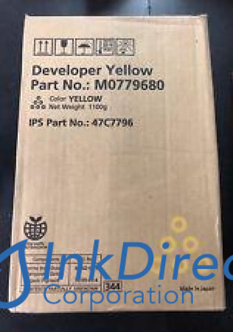 Genuine Ricoh M0779680 M077-9680 Developer Yellow Digital Copier  Pro C 901,  901S,  Lanier   - Digital Copier  Pro C 901,  901S,  Ricoh   - Digital Copier  Pro C901,  C901S,  Savin   - Digital Copier  Pro C 901,  901S,