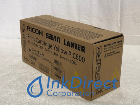 Genuine Ricoh Savin Lanier 408313 P C600 Toner Cartridge Yellow Toner Cartridge , Ricoh Savin Lanier   - Color Printer  P C600,