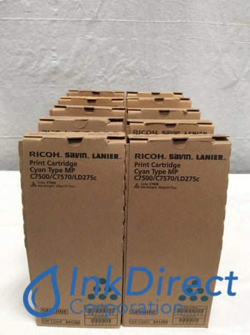 Genuine Ricoh Savin Lanier 841289 841085 MP C7500 Print Cartridge Cyan (lot of 10) LD 275C MP C7500 C 7570 Print Cartridge