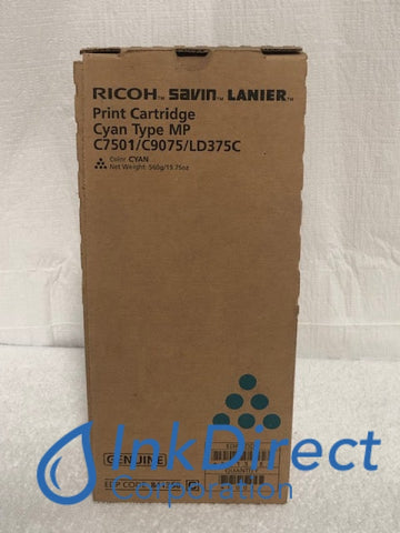 Genuine Ricoh Savin Lanier 841358 MP C6501 C7501 Print Cartridge Cyan MP C6501SP C7501SP C9065 C9075 LD 365C 375C Print Cartridge , Lanier - Multi Function LD 365C, 375C, Ricoh - Digital Copier MP C6501SP, C7501SP, Savin - Multi Function MP C9065, C9075,