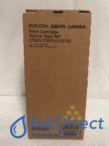 Genuine Ricoh Savin Lanier 841360 MP C6501 C7501 Print Cartridge Yellow MP C6501SP C7501SP C9065 C9075 LD 365C 375C Print Cartridge , Lanier - Multi Function LD 365C, 375C, Ricoh - Digital Copier MP C6501SP, C7501SP, Savin - Multi Function MP C9065, C9075,