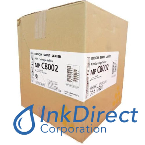 Genuine Ricoh Savin Lanier 841781 842084 Mp C8002 Print Cartridge Yellow