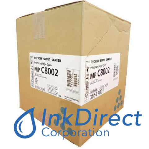 Genuine Ricoh Savin Lanier 841783 842086 Mp C8002 Print Cartridge Cyan