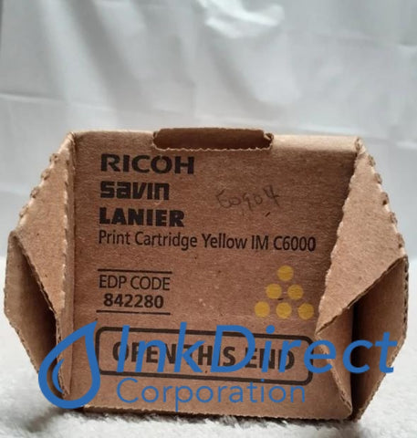 Genuine Ricoh Savin Lanier 842280 IM C4500 C6000 Toner Cartridge Yellow Toner Cartridge , Ricoh Savin Lanier   - Multi Function  IM C4500,  C6000