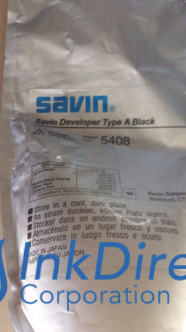 Genuine Savin 5408 - L 885441 Type A Developer / Starter Black , Savin - Copier 2050, - Digital Copier 2060, 2070