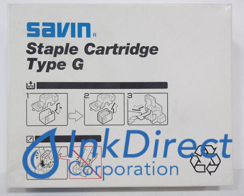 Genuine Savin 9670 Type G Staple Cartridge , Savin - Color Laser DSM 2522, 2527, 2535, 2545, C 2408, 2410, 2824, 3210, 3528, 4535, - Multi Function 4022, 4027, 8025, 8030, Ricoh   - Multi Function  AFICIO CL5000,   - Copier AFICIO  1232S,  3224C,   - Digital Copier AFICIO  1022,  1027,  1035,  1045,  1224C,  1232C,  200,  2022,  2027,  220,  270,  3025,  3030,  340,  350,  355,  450,  455,   - Multi Function AFICIO  3228C,  3235C,  3245C,