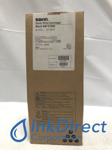 Genuine Savin 9812 841092 MP C7500 Print Cartridge Black Print Cartridge Savin - Copier 7500
