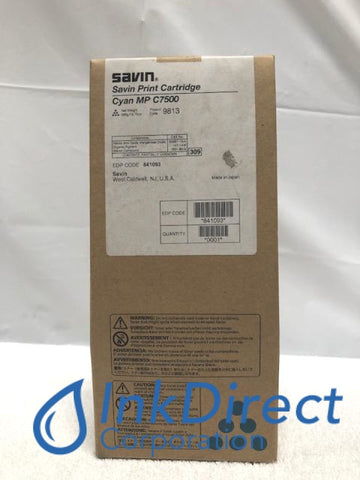 Genuine Savin 9813 841093 MP C7500 Print Cartridge Cyan Print Cartridge , Savin - Copier 7500