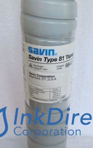 Genuine Savin 9847 - L Type 81 Toner Black , Savin - Copier 2085DP, 2105DP