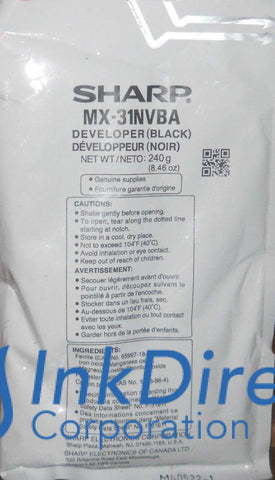 Genuine Sharp MX31NVBA MX-31NVBA   Developer Black  MX 2600N 3100N 4100N 4101N 5000N 5001N