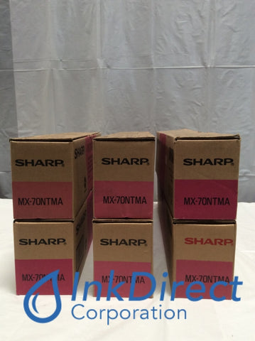 Genuine Sharp MX70NTMA MX-70NTMA ( lot of 6 ) Toner Cartridge Magenta MX 5500N 6200N 7000N Toner Cartridge , Sharp - Digital Copier MX 5500N, 6200N, 7000N