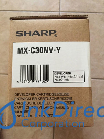 Genuine Sharp MXC30NVY MX-C30NV-Y   Developer Yellow MX C250 C300P C300W C301W