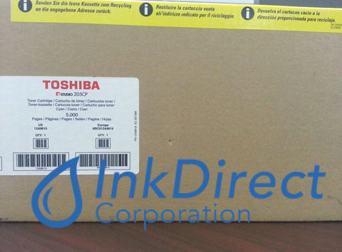 Genuine Toshiba 12A9615 Toner Cartridge Cyan e-Studio 205CP , Toshiba - Digital Printer e-Studio 205CP,