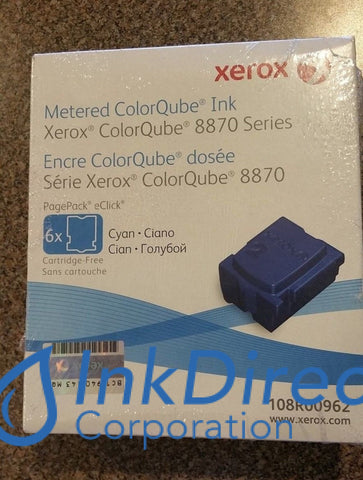 Genuine Xerox 108R962 108R00962 Colorqube 8870 Metered Ink Stick Cyan