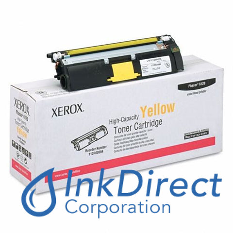 Genuine Xerox 113R694 113R00694 Phaser 6120 High Yield Toner Yellow