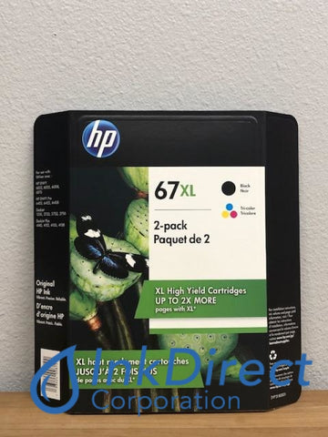 HP 3YP31BN (HP 67XL 3YM57AN 3YM58AN) Ink Jet Cartridge Black & Color Ink Jet Cartridge , HP   - InkJet Printer  DeskJet 1255,  2732,  2752,  2755,  Plus 4140,  Plus 4152,  Plus 4155,  Plus 4158,  ENVY  6052,  6055,  6058,  6075,  Pro 6452,  Pro 6455,  Pro 6458
