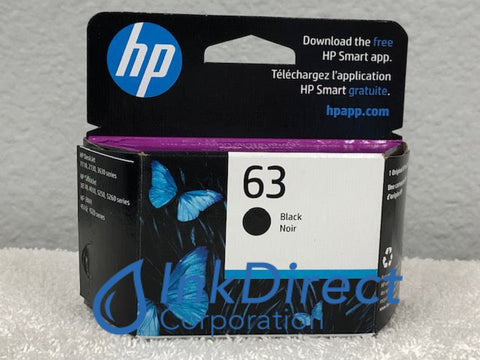 HP 6C7V9AN HP 63 (F6U62AN) Ink Jet Cartridge Black Ink Jet Cartridge , HP - All-in-One DeskJet 1112, 2130, 2132, 3630, 3632, ENVY 4512, 4520, OfficeJet 3830, 4650,
