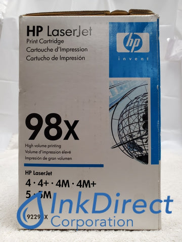 HP 92298X HP 98X High Yield Toner Cartridge Black ( Blue Box ) LaserJet 5N, LaserJet 4, 4 Plus, 4M, 4M Plus, 4RF, 5, 5M, 5SE,