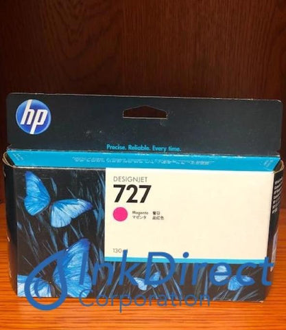 HP B3P20A ( HP 727 ) Ink Jet Cartridge Magenta ( 1 - 130 ML / Box ) DesignJet T1500 T2500 T920 Ink Jet Cartridge , HP - InkJet Printer DesignJet T1500, T2500, T920