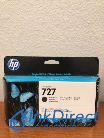 HP B3P22A HP 727 Ink Jet Cartridge Matt Black (1 - 130 ML / Box) DesignJet T1500 T2500 T920 Ink Jet Cartridge , HP - InkJet Printer DesignJet T1500, T2500, T920,