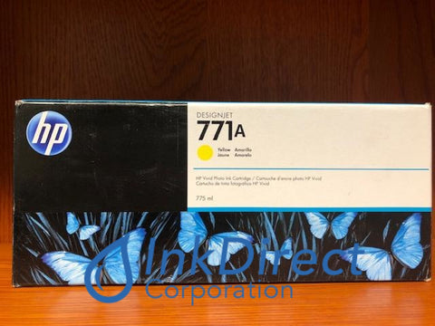 HP B6Y18A 771A Vivid Photo Ink Cartridge Yellow Ink Jet Cartridge , HP - All-in-One DesignJet Z6200, Z6200 42 in, Z6200 60 in,