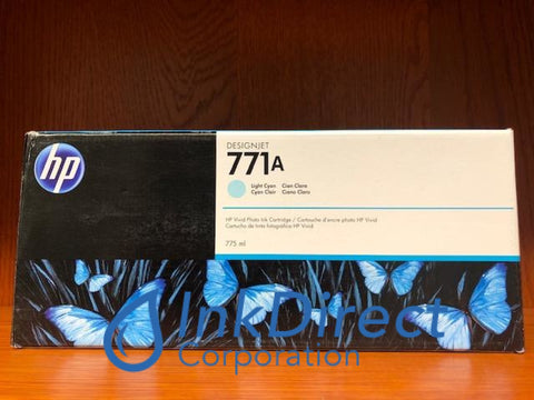 HP B6Y20A 771A Vivid Photo Ink Cartridge Light Cyan Ink Jet Cartridge , HP - All-in-One DesignJet Z6200, Z6200 42 in, Z6200 60 in,