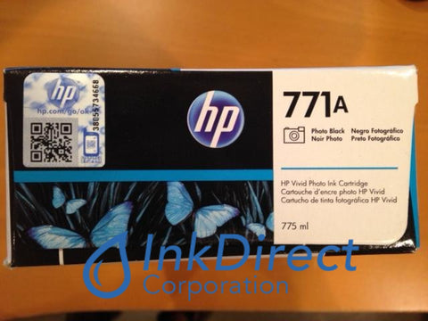 HP B6Y21A 771A Vivid Photo Ink Cartridge Photo Black Ink Jet Cartridge , HP - All-in-One DesignJet Z6200, Z6200 42 in, Z6200 60 in