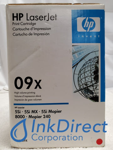 HP C3909X HP 09X High Yield Toner Cartridge Black ( Blue Box ) Mopier 240, 320, - Laser Printer LaserJet 5SI, 5SI Mopier, 5SIMX, 8000, 8000DN, 8000N