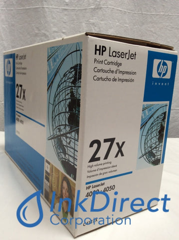 HP C4127X 27X High Yield Toner Cartridge Black (Blue Box) LaserJet 4000 4000N 4000T 4000TN 4050 4050T 4050TN Toner Cartridge