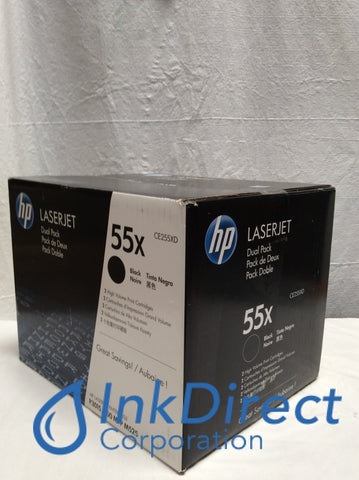 HP CE255XD (CE255X * 2) 55X Dual Pack Toner Cartridge Black LaserJet Enterprise P3015D P3015DN P3015DNCRM P3015N P3015NCRM P3015X 500 M521 
