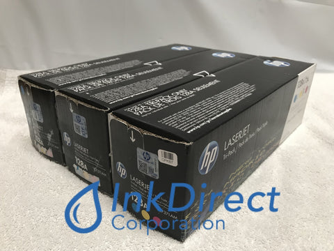 HP CF371AM ( HP 128A ) Tri - Pack Toner Cartridge Tri-Color All-in-One Color LaserJet Pro CM1415 Series, - Laser Printer Color LaserJet Pro CP1525NW,