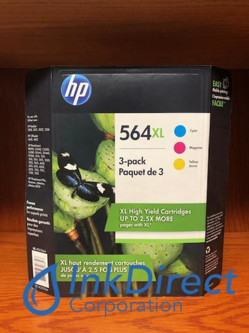 HP D8J63BN 564XL Ink Jet Cartridge Cyan Magenta Yellow ( CB323WN CB324WN CB325WN ) Ink Jet Cartridge , HP - All-in-One PhotoSmart 5510, 5511, 5512, 5514, 5515, 5520, 6510, 6512, 6515, 7510, 7515, B209A, B210A, B8500, B8550, B8553, B8558, C309A, C309G, C309N, C310, C510, C510A, C5300, C5324, C5370, C5373, C5380, C5383, C5388, C5390, C5393, C6300, C6324, C6340, C6350, C6375, C6380, C6383, C6388, D5400 SERIES, D5445, D5445, D5460, D5460, D5463, D5468, D7500 Series, D7560