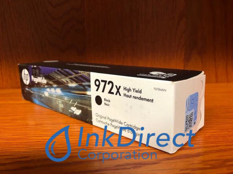 HP F6T84AN 972X Ink Jet Cartridge Black Ink Jet Cartridge , HP - Color LaserJet PageWide 377dw, PageWide Pro 300, 400, 452dn, 452dw, 452dwt, 477dn, 477dw, 500, 500dw, 577dw, 577z,