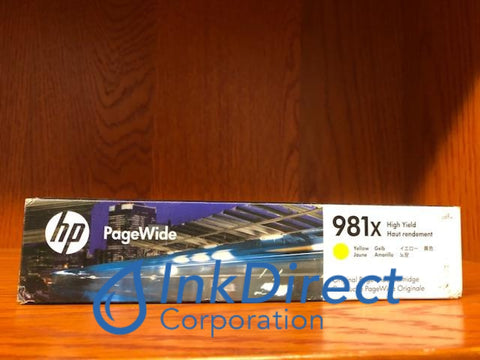 HP L0R11A 981X Ink Jet Cartridge Yellow PageWide 556 586 E55650dn E58650z Ink Jet Cartridge , HP   - PageWide  Enterprise Color 556dn,  556xh,  586dn,  586f,  586z,   - Printer PageWide Managed  E55650dn,  E58650z