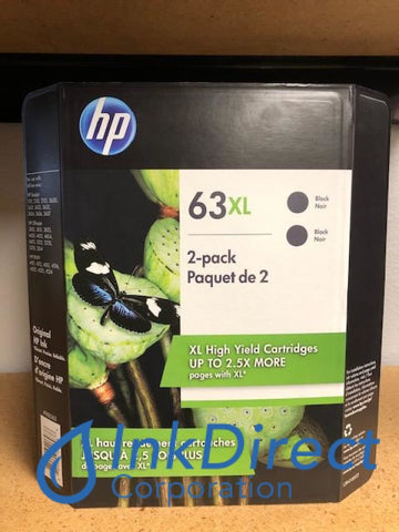 HP L0R43BN 63XL Ink Jet Cartridge Black ( 2 x F6U64AN ) Ink Jet Cartridge , HP - All-in-One DeskJet 1112, 2130, 2132, 3630, 3632, ENVY 4512, 4520, OfficeJet 3830, 4650,