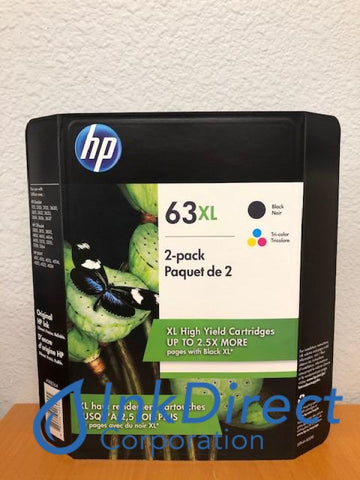 HP L0R44BN HP 63XL 63 Ink Jet Cartridge Black & Color ( 1 each F6U64AN F6U61AN ) Ink Jet Cartridge , HP - All-in-One DeskJet 1112, 2130, 2132, 3630, 3632, ENVY 4512, 4520, OfficeJet 3830, 4650,