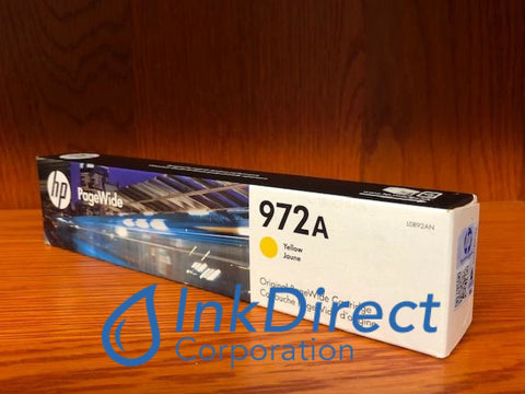 HP L0R92AN 972A Ink Jet Cartridge Yellow Ink Jet Cartridge , HP - Color LaserJet PageWide 377dw, PageWide Pro 300, 400, 452dn, 452dw, 452dwt, 477dn, 477dw, 500, 500dw, 577dw, 577z,