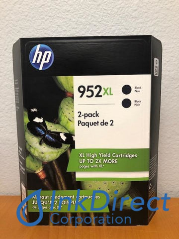 HP N9K29BN ( F6U19AN * 2 ) HP 952XL Twin Pack Ink Jet Cartridge Black Ink Jet Cartridge , HP - All-in-One OfficeJet Pro 8710, 8715, 8720, 8725, 8730, 8740