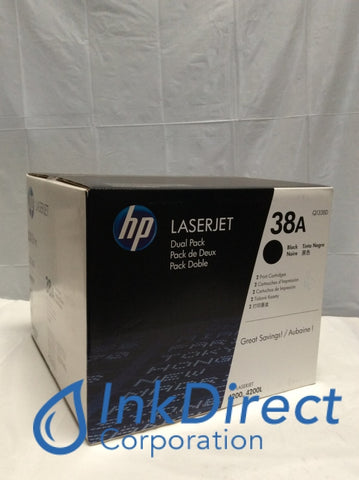 HP Q1338D 38A ( 2 x Q1338A ) Twin Pack Toner Cartridge Black LaserJet 4200 4200DTN 4200DTNS 4200DTNSL 4200N 4200TN Toner Cartridge , HP - Laser Printer LaserJet 4200, 4200DTN, 4200N, 4200TN,