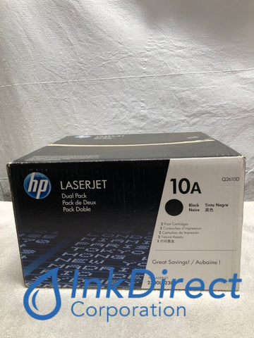 HP Q2610D 10A (2 x Q2610A) Twin Pack Toner Cartridge Black LaserJet 2300 2300D 2300DN 2300L 2300N Toner Cartridge , HP - Laser Printer Bus InkJet 2300DTN, LaserJet 2300 Series, 2300D, 2300DN, 2300L, 2300N,