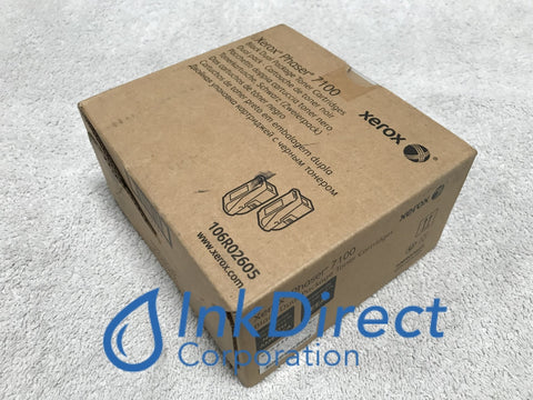 Xerox 106R2605 106R02605 106R002605 Phaser 7100 Dual Pack Toner Cartridge Black Toner Cartridge
